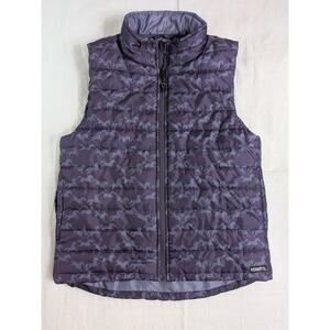 Kerrits Youth Girl Large Horse Crazy Print Quilted Equestrian Puffer Vest Purple